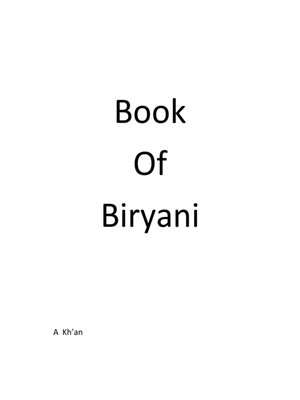 cover image of Book of Biryani